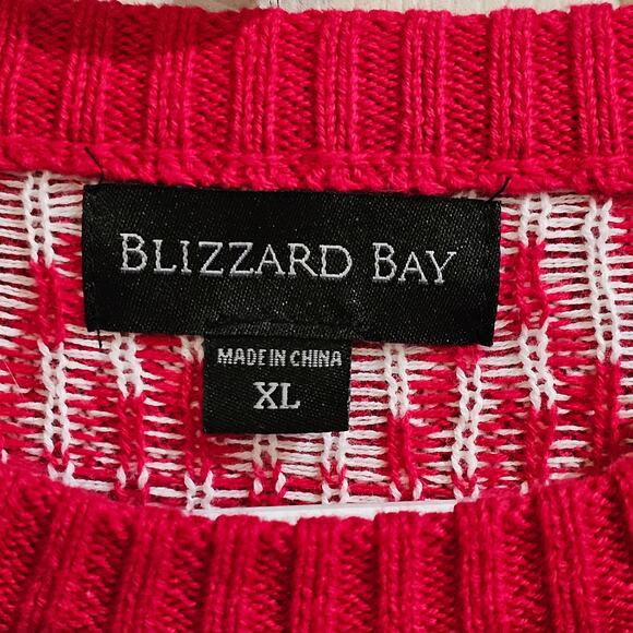 Blizzard Bay Llama Christmas Sweater Red White Fair Isle Festive Mens XL - Picture 5 of 8